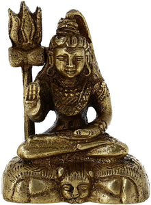Sitting Lord Shiva Brass