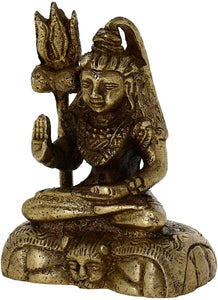 Sitting Lord Shiva Brass